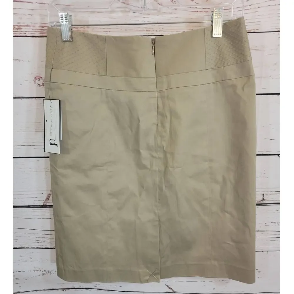NWT Atelier Luxe Khaki Skirt Athleisure‎ Active Tan Stretch Women's Size 2P
